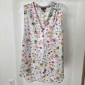 Vince Camuto Sleeveless Floral Blouse Top